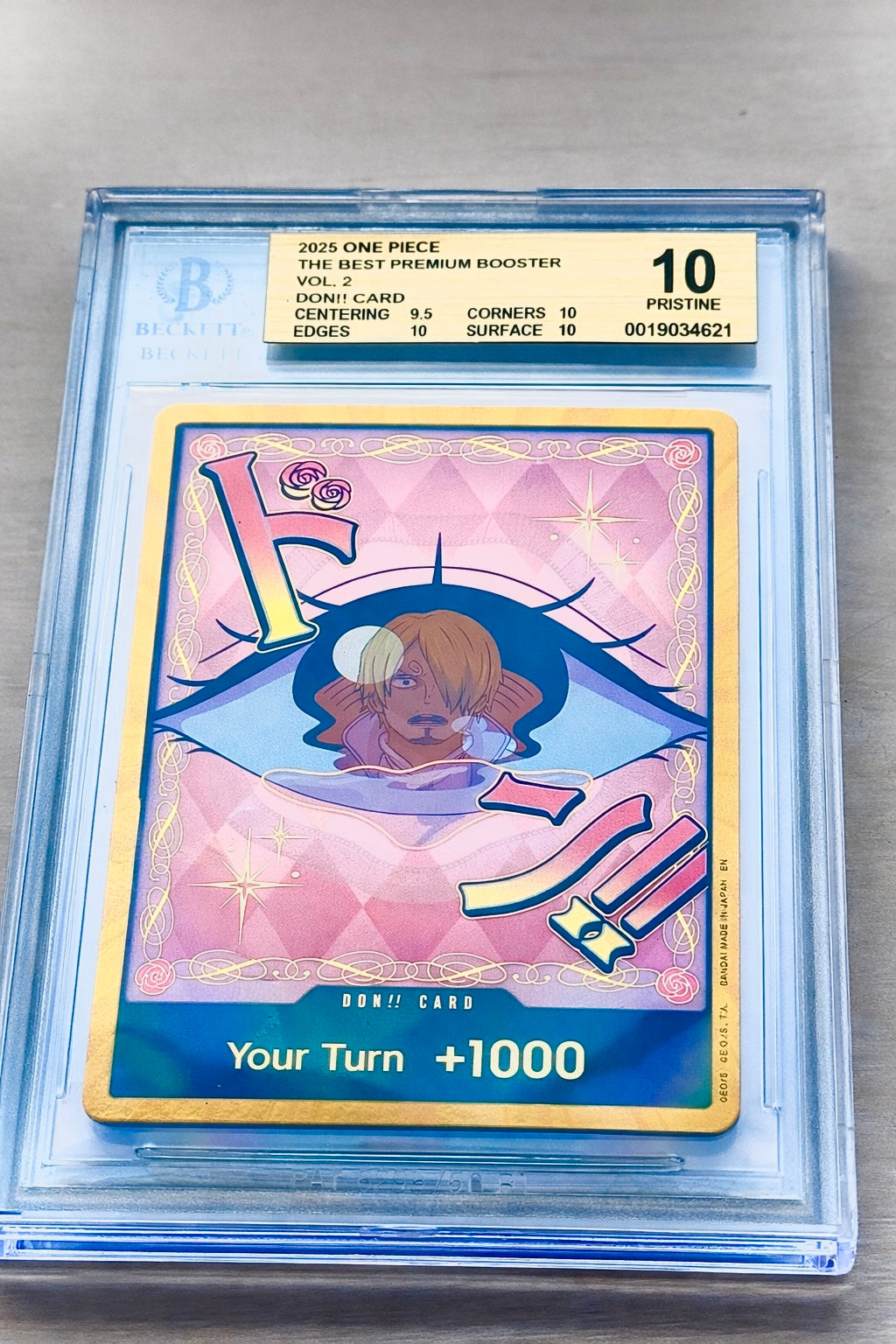 BGS 10 PRISTINE – Pudding DON!! Card v.3)– One Piece TCG The Best Premium Booster Vol. 2 (PRB-02)